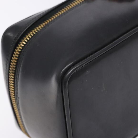 GUCCI Bamboo Vanity Hand Bag Patent Leather Navy Gold 032 1705 032 1705 - Picture 11 of 16